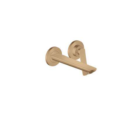 Axor Citterio C Single-Handle Bathroom Sink Faucet - Cubic Cut - 1.2 GPM in Brushed Bronze