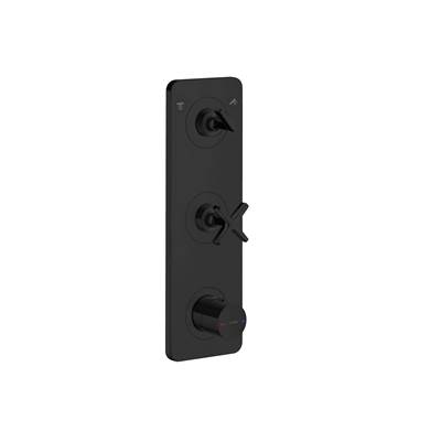 Axor Citterio E Thermostatic Module Trim - 15'' x 5'' - 2-Function in Matte Black