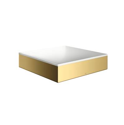 Axor Suite Sinks Square Bathroom Sink - 15 3/4" x 15 3/4" - No Overflow in Polished Gold Optic