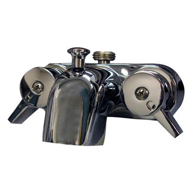 Barclay Diverter Bathcock Spout, 1/2" Connection in Polished Chrome