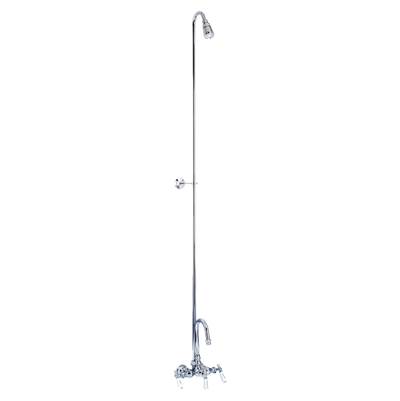 Barclay Diverter Faucet - Gooseneck Spout, Riser in Polished Chrome