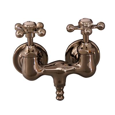 Barclay Tub Filler - Metal Cross Handles - 3.84 GPM in Polished Nickel