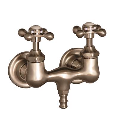 Barclay Tub Filler - Metal Cross Handles - 3.84 GPM in Satin Nickel