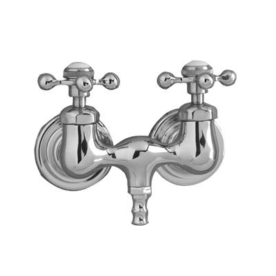 Barclay Tub Filler - Metal Cross Handles - 3.84 GPM in Polished Chrome