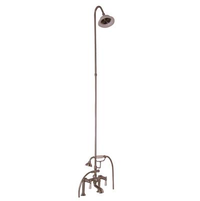 Barclay Elephant Spout, Riser, Shower Head, Lever Handle in Brushed Nickel