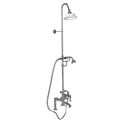 Barclay Elephant Spout, Riser, Shower Head, Hand Shower, Lever Handles in Brushed Nickel