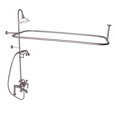 Barclay Elephant Spout Shower System - 3.7 GPM - Handheld with Riser - Lever Handle in Brushed Nickel