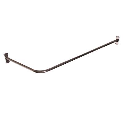 Barclay 36'' Corner Shower Curtain Rod - Flanges in Polished Chrome