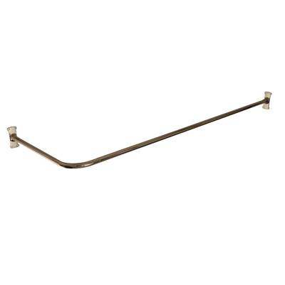 Barclay 36'' Corner Shower Curtain Rod - Flanges in Polished Nickel