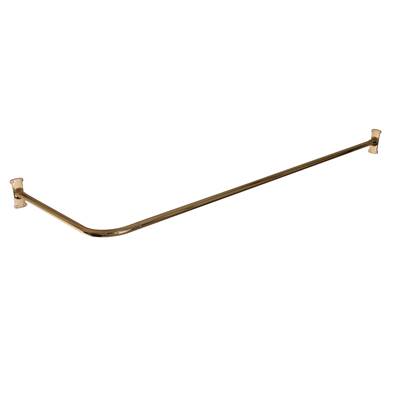 Barclay 30'' Corner Shower Rod - Flanges in Polished Brass
