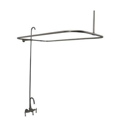 Barclay Shower Unit for Cast Iron Tubs, No Showerhead in Polished Chrome