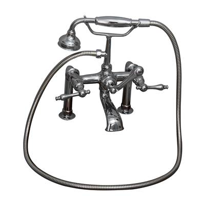 Barclay Elephant Spout Hand Shower - 60" Hose - Metal Lever Handles - 3.7 GPM in Brushed Nickel