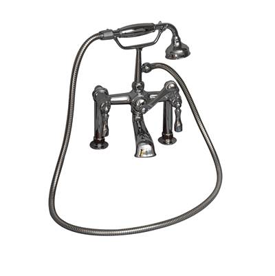 Barclay Elephant Spout Hand Shower - 60" Hose - Metal Lever Handles - 3.7 GPM in Brushed Nickel