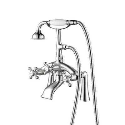 Barclay Deck Mount Filler - 8" Curved Body - 7.4 GPM in Brushed Nickel