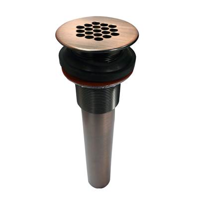 Barclay Grid Drain, No Overflow in Antique Copper