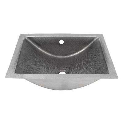 Barclay Fuller 20" Concave Undermount Bathroom Sink in Brushed Nickel - Polished Nickel