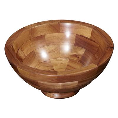 Barclay Antigua Round Vessel Bathroom Sink in Teak