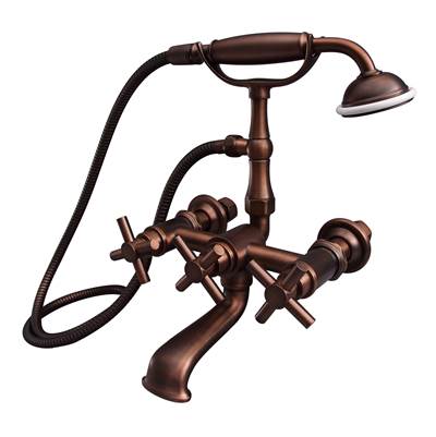 Barclay Contemporary Wall Mount Tub Filler - Hand Shower in Oil Rubbed Bronze