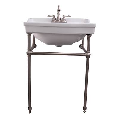 Barclay Ensal 30" Console - 4" Centerset - White in Brushed Nickel