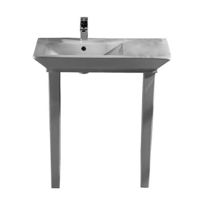 Barclay Opulence Console 31-1/2" - Rectangular Bowl - 1-Hole in White