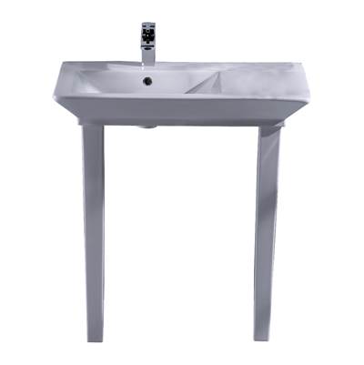 Barclay Opulence Console 31-1/2" - Rectangular Bowl - 8" Widespread in White