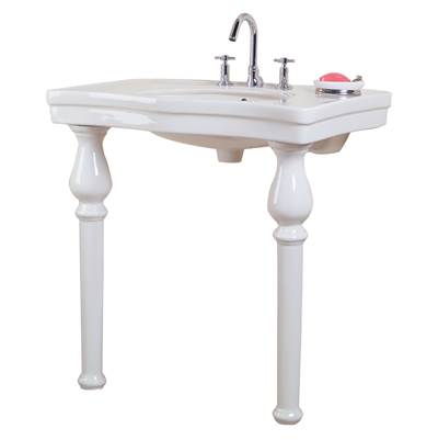 Barclay Milano Deluxe Console - 8" Center-to-Center in White