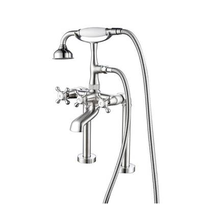 Barclay Deck Mount Filler - 6" Straight Body - 6.9 GPM in Brushed Nickel