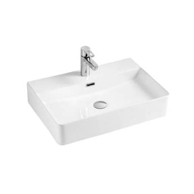 Barclay Adolfo Rectangular Vessel Bathroom Sink - 23'' - 6'' CC in White