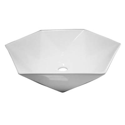 Barclay Angie 21'' Hexagon Vessel Bathroom Sink in White