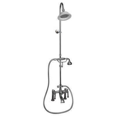 Barclay Elephant Spout, Riser, Shower Head, Hand Shower, Lever Handles in Matte Black