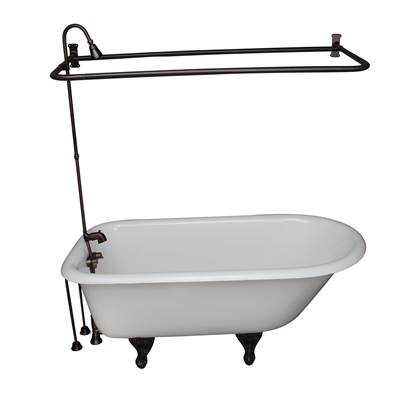 Barclay Roll Top Soaking Tub - 55" - Tub Filler in Oil Rubbed Bronze