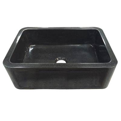 Barclay Ankra 33'' Apron Front Single Bowl Farmhouse Kitchen Sink in Polished Black