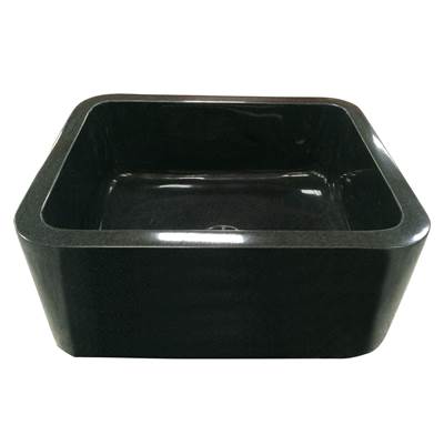 Barclay Acantha 24'' Apron Front Single Bowl Farmhouse Kitchen Sink in Polished Black