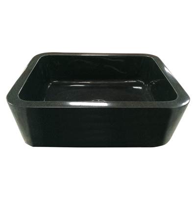 Barclay Acantha 33'' Apron Front Single Bowl Farmhouse Kitchen Sink in Polished Black