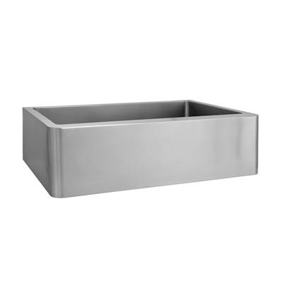 Barclay Adriano 36" Single Bowl Apron Front Farmhouse Kitchen Sink in Stainless Steel