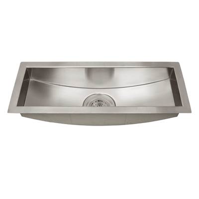 Barclay Vedette 22" Trough Sink - Curved Bottom in Stainless Steel