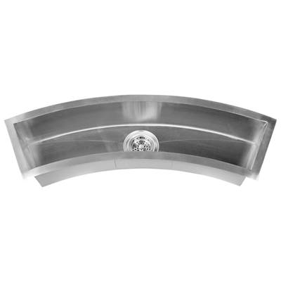 Barclay Wolcott 33" Trough Sink - Zero Radius - 16 Gauge in Stainless Steel