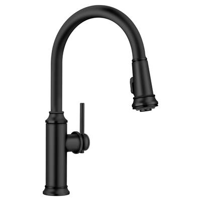 Blanco Empressa High-Arc Pull-Down Dual-Spray Kitchen Faucet - 1.5 GPM in Matte Black