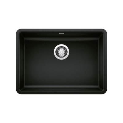 Blanco Precis ADA Undermount Single Bowl Kitchen Sink - 25" - Silgranit in Coal Black