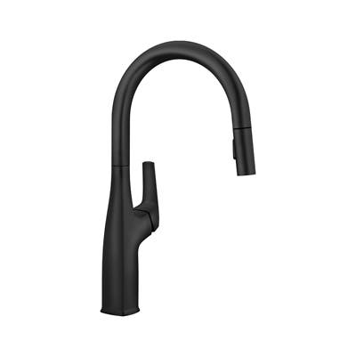 Blanco Rivana High-Arc Pull-Down Dual-Spray Kitchen Faucet - 1.5 GPM in Matte Black