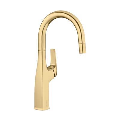 Blanco Rivana Pull-Down Bar Faucet - 1.5 GPM in Satin Gold