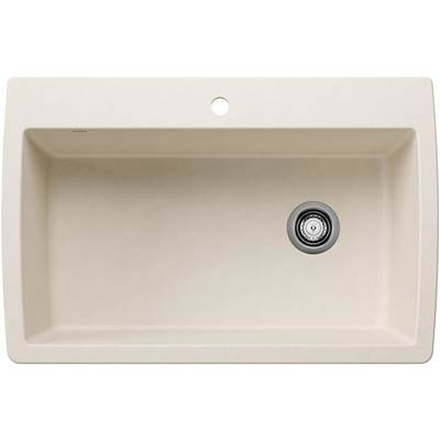 Blanco Diamond Silgranit Dual Mount Kitchen Sink - 33.5" - Super Single in Soft White