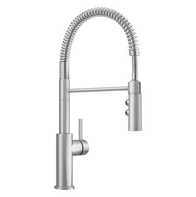 Blanco Catris Pull-Down Kitchen Faucet - Dual-Spray - 1.5 GPM in PVD Steel