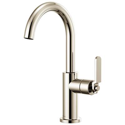 Brizo Litze® Bar Sink Faucet - Arc Spout and Industrial Handle - 1.8 GPM in Polished Nickel