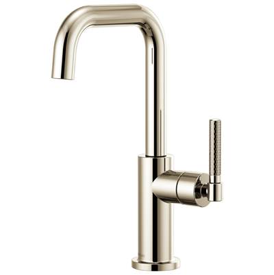 Brizo Litze® Bar Sink Faucet - Square Spout and Knurled Handle - 1.8 GPM in Polished Nickel
