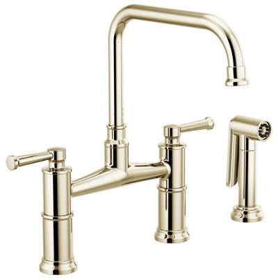 Brizo Artesso® Kitchen Bridge Faucet - Side Sprayer in Polished Nickel