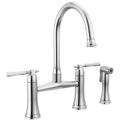 Brizo The Tulham® Kitchen Bridge Faucet - Side Spray - 1.8 GPM in Chrome