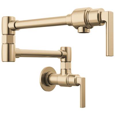 Brizo Kintsu® Wall Mount Pot Filler with Lever Handle in Luxe Gold