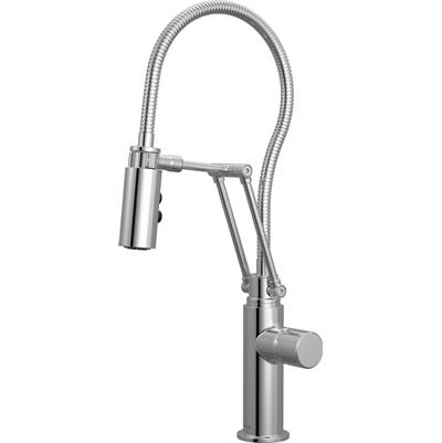 Brizo Odin® Articulating Kitchen Faucet - Less Handle - Finished Hose in Chrome