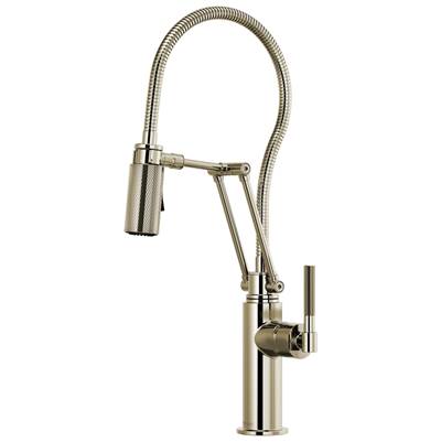 Brizo Litze® Articulating Kitchen Faucet - Finished Hose in Polished Nickel